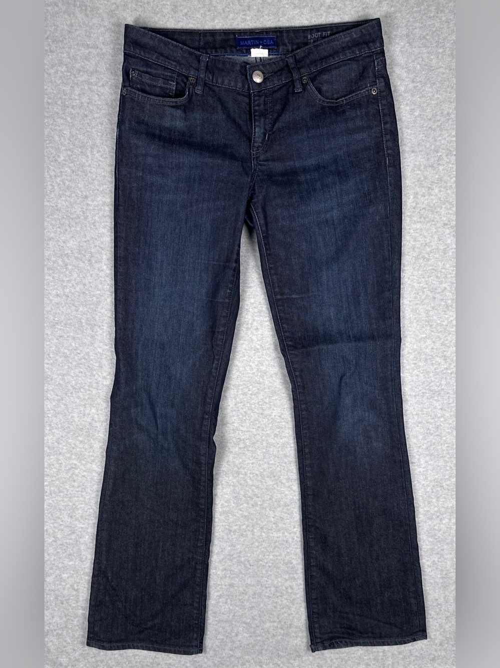 Martin + Osa Women's 28 Long Dark Wash Bootcut Jeans Y2K Denim
